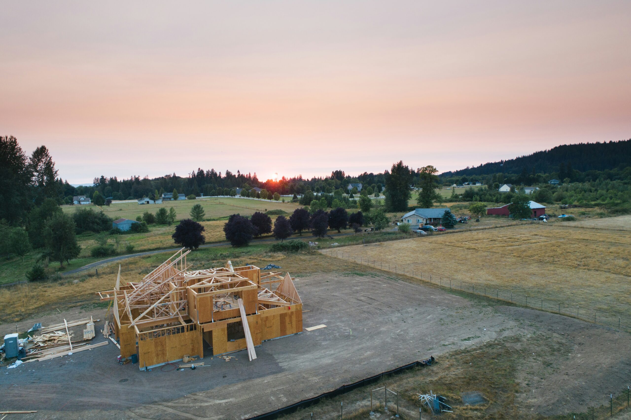 Residential construction project in progress